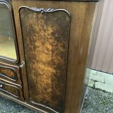 Enfilade Art deco chippendale Mid-century vintage 1950 Ronce de noyer