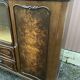 Art deco Chippendale sideboard Mid-century vintage 1950 Burl walnut