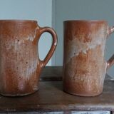 Enamelled stoneware mugs