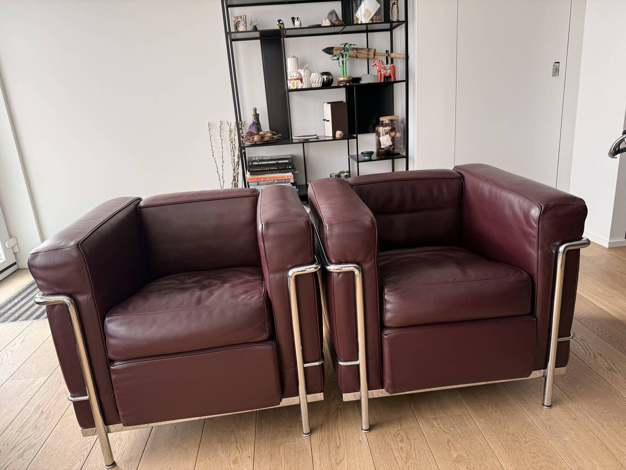 pair of authentic LC2 armchairs
