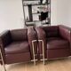 pair of authentic LC2 armchairs