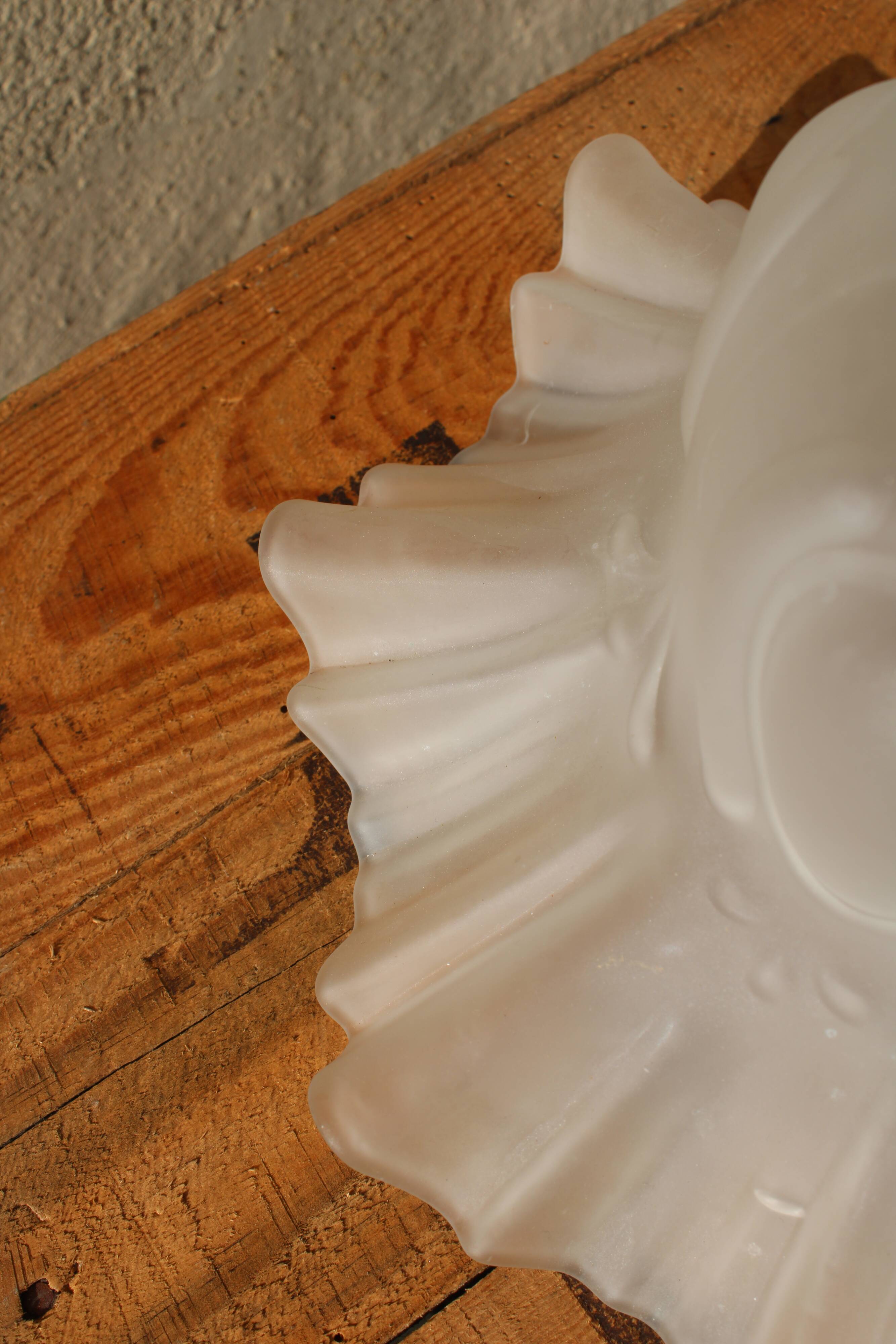 Frosted glass tulip hanging lamp
