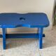 Vintage stool blue electric