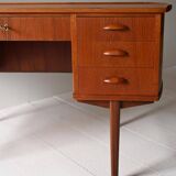 Vintage Danish Teak Desk with Bookshelf