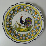 Henriot Quimper flat plate rooster