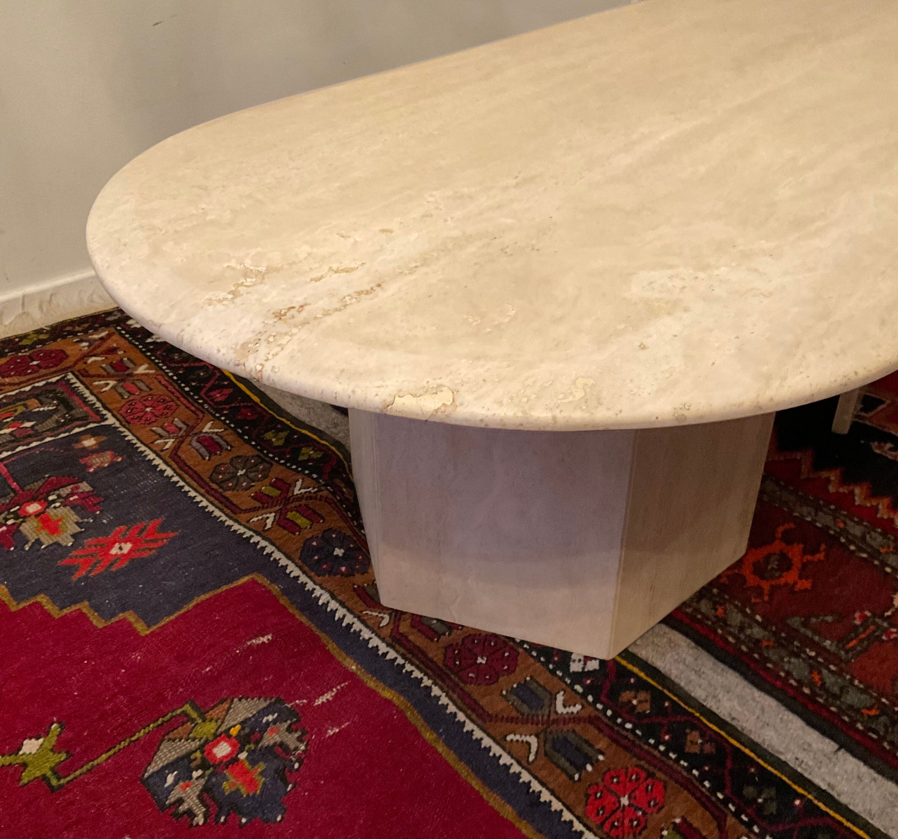 Travertine coffee table from the 70s-80s