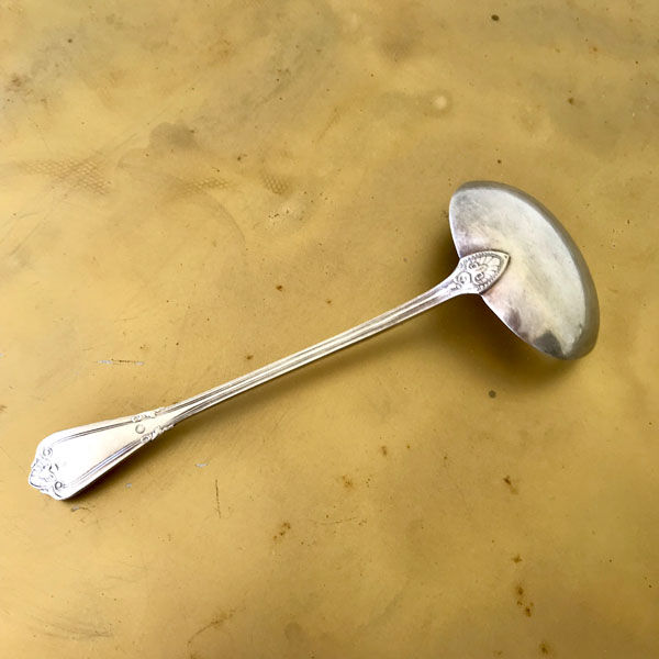 Silver metal ladle