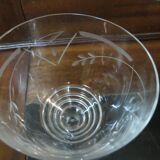 Suite de 12 verres en cristal Art Déco