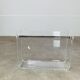 Plexiglas and brass magazine rack, David Lange, 1970s