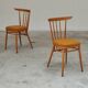Pair of wooden dining room chairs by Tatra Pravenec 1960