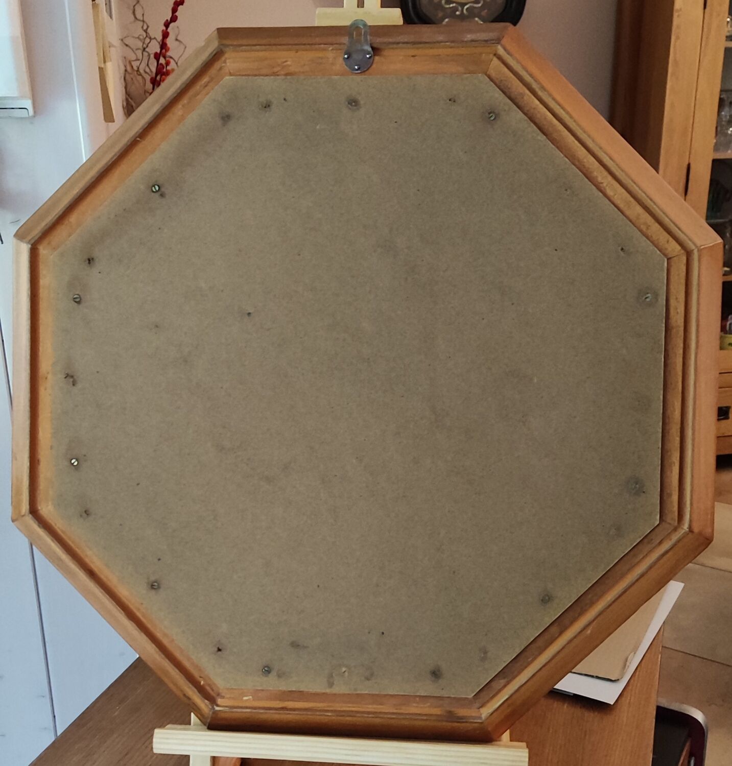 Beveled octagonal mirror