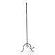 wrought iron and brass floor lamp with tripod leg, vintage floor lamp, 50s