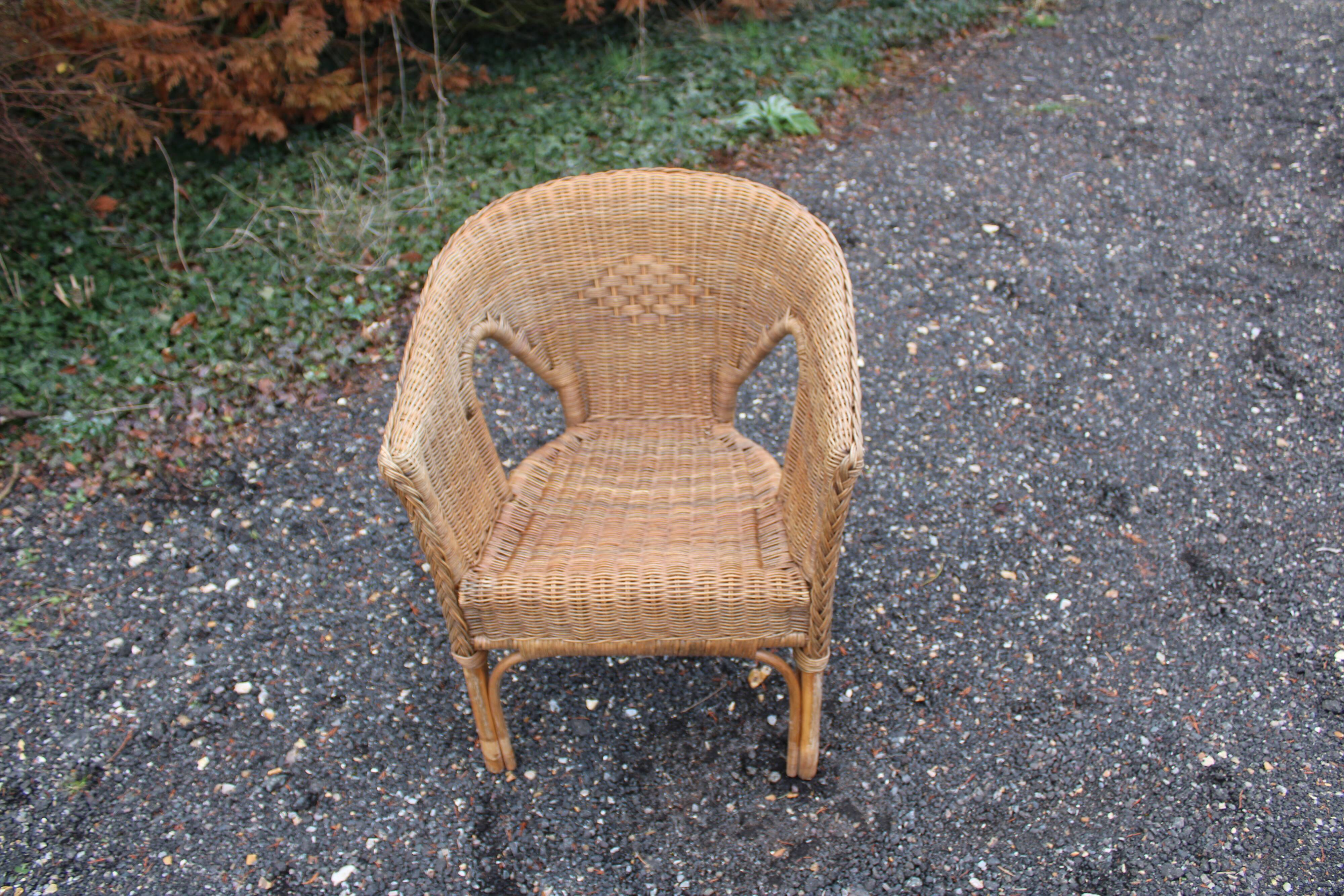Wicker armchair