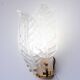 Set of 2 Florence, elegant Murano wall light transparent leaves, 1970