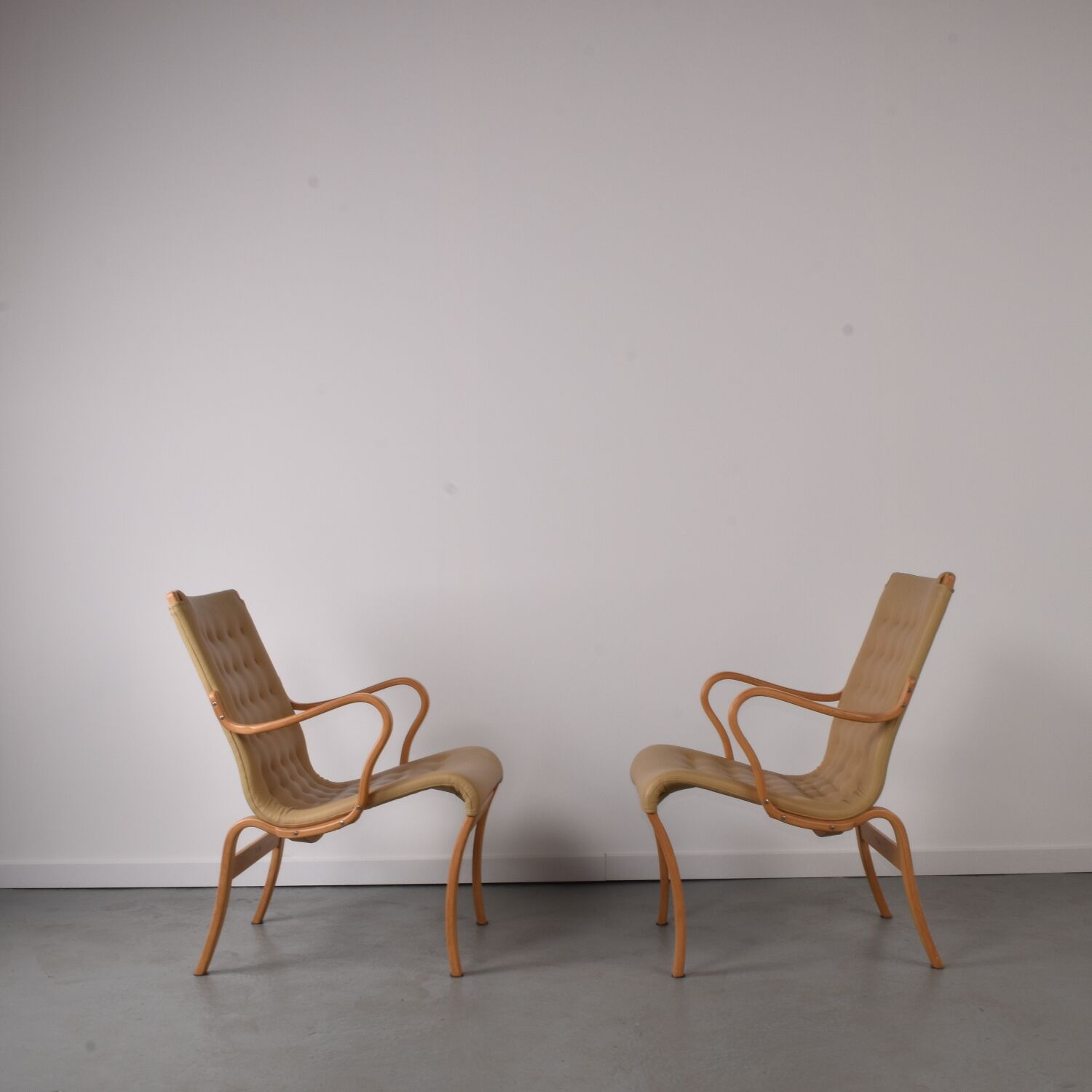 Mina lounge Chairs by Bruno Mathsson for Mathsson international