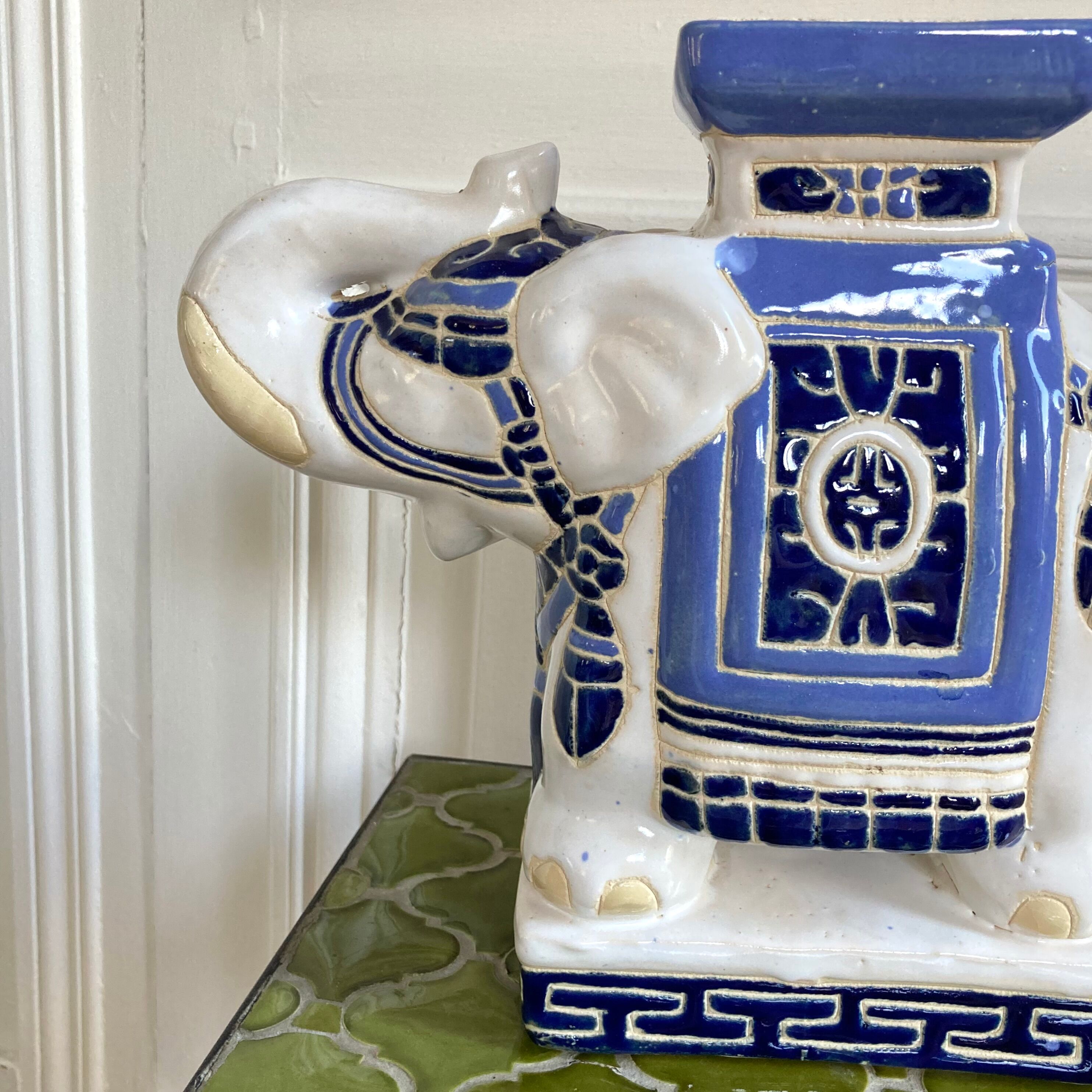 Ceramic elephant plant holder
