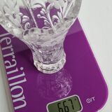 Pressed glass vase decorated with flowers, 50s