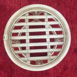 Vintage pouf  in rattan and bamboo