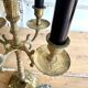 Five-branched brass candlestick