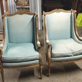2 Louis XVI shepherdess armchairs