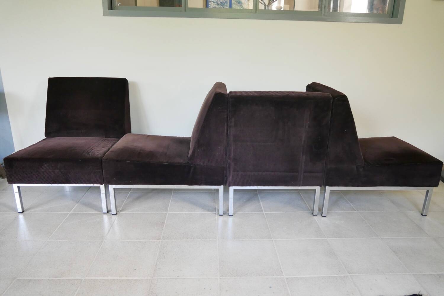 Set of modernist modular armchairs