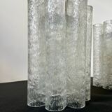 Set of 4 large doria wall lights in glazed glass design from the 60s vintage 3 lights