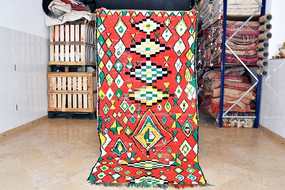 Vintage Berber hallway rug