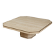 Travertine and brass coffee table