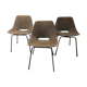 Set of 6 chairs "Tonneau" Pierre Guariche, Steiner Editions