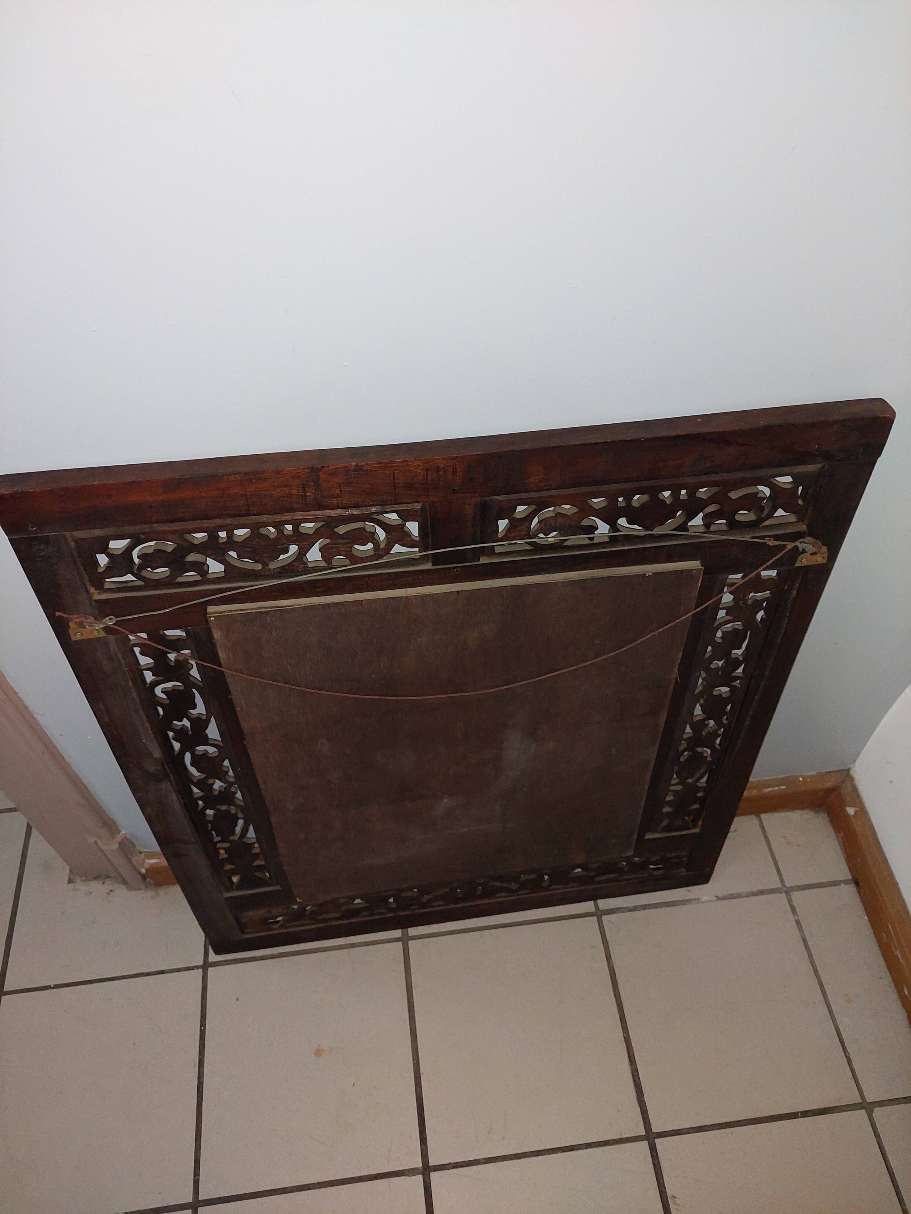 Mirror with shutters carved Indonesian