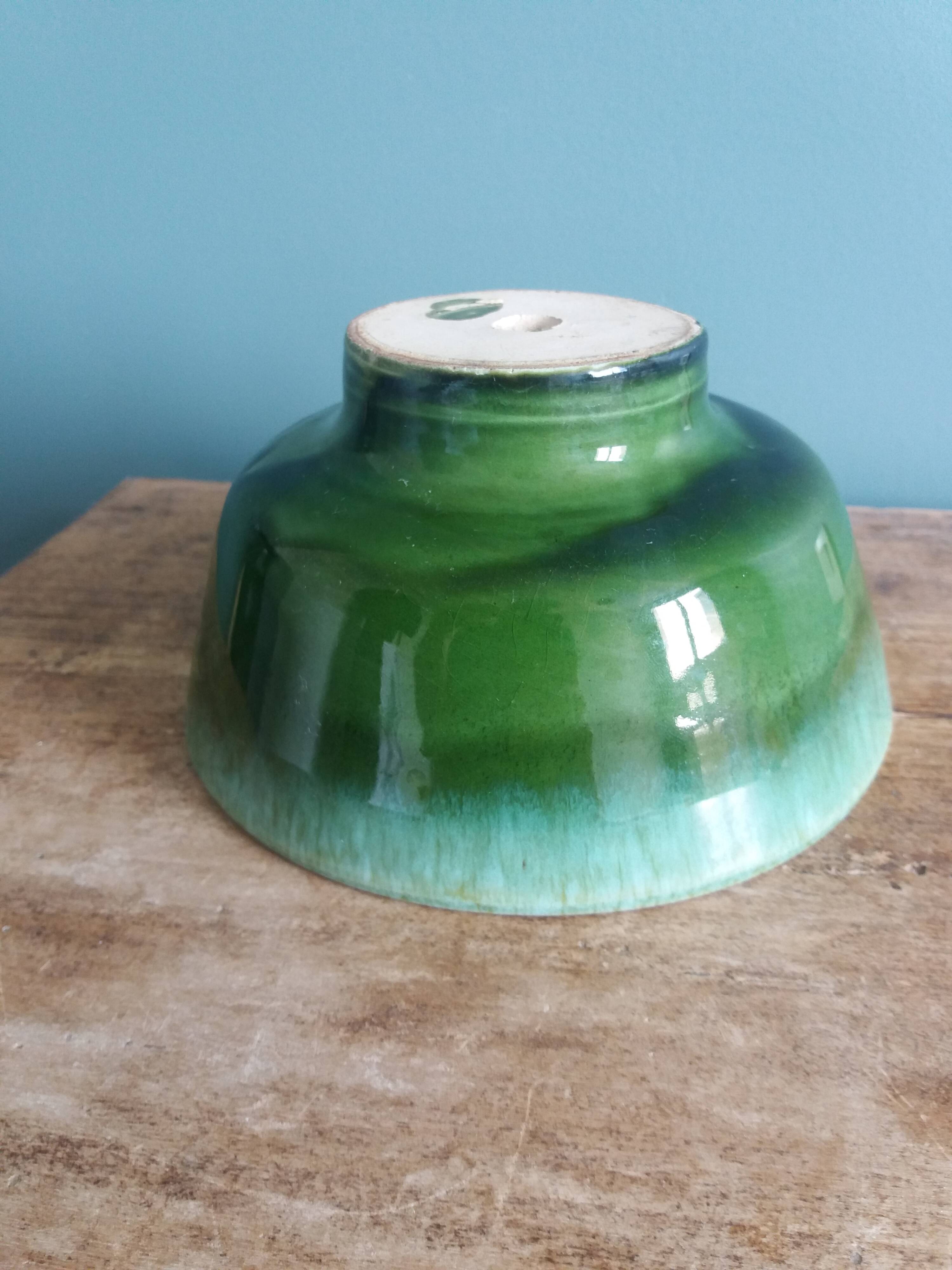 Planter, flower pot in glazed ceramic