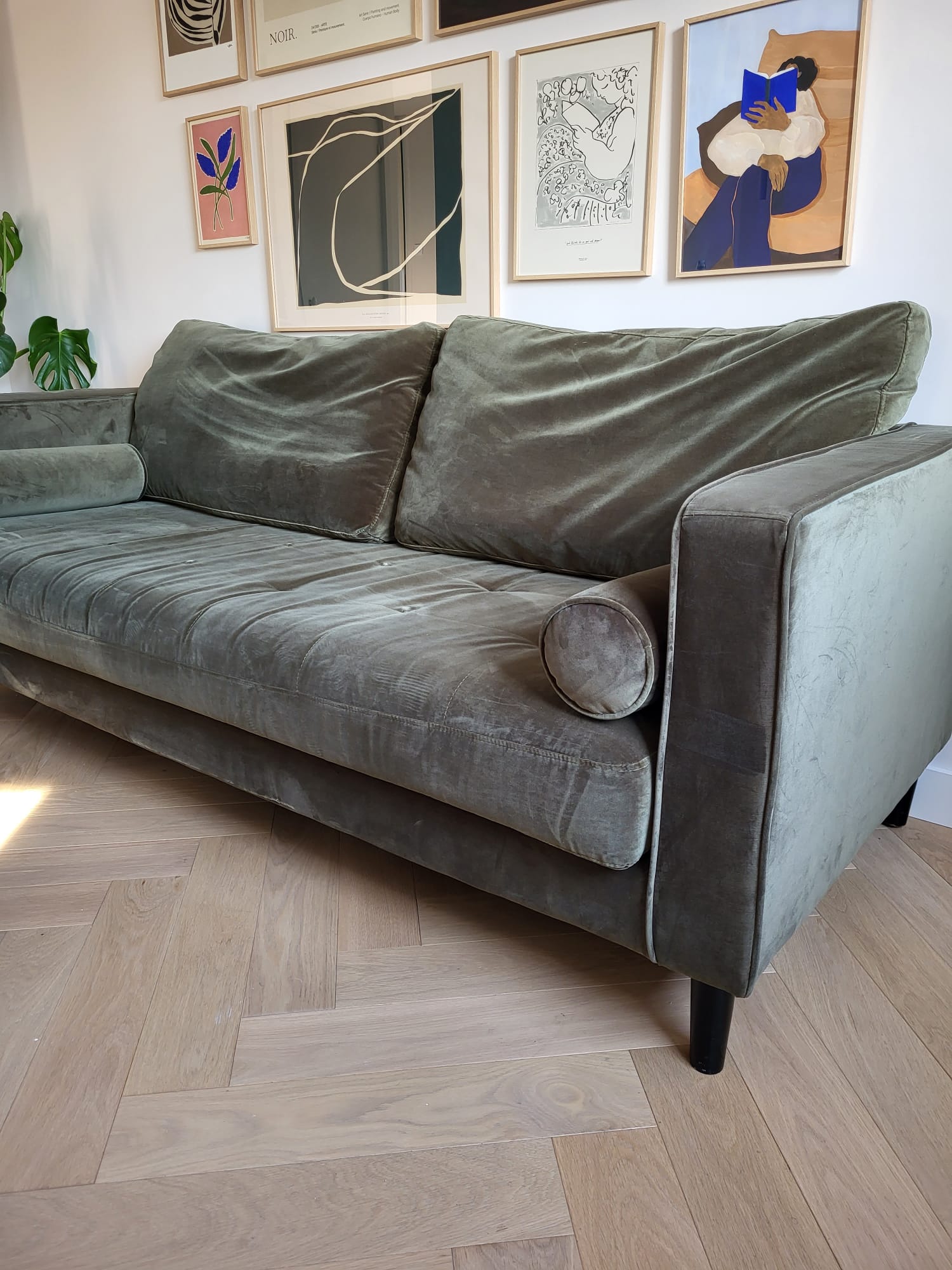Vintage khaki sofa