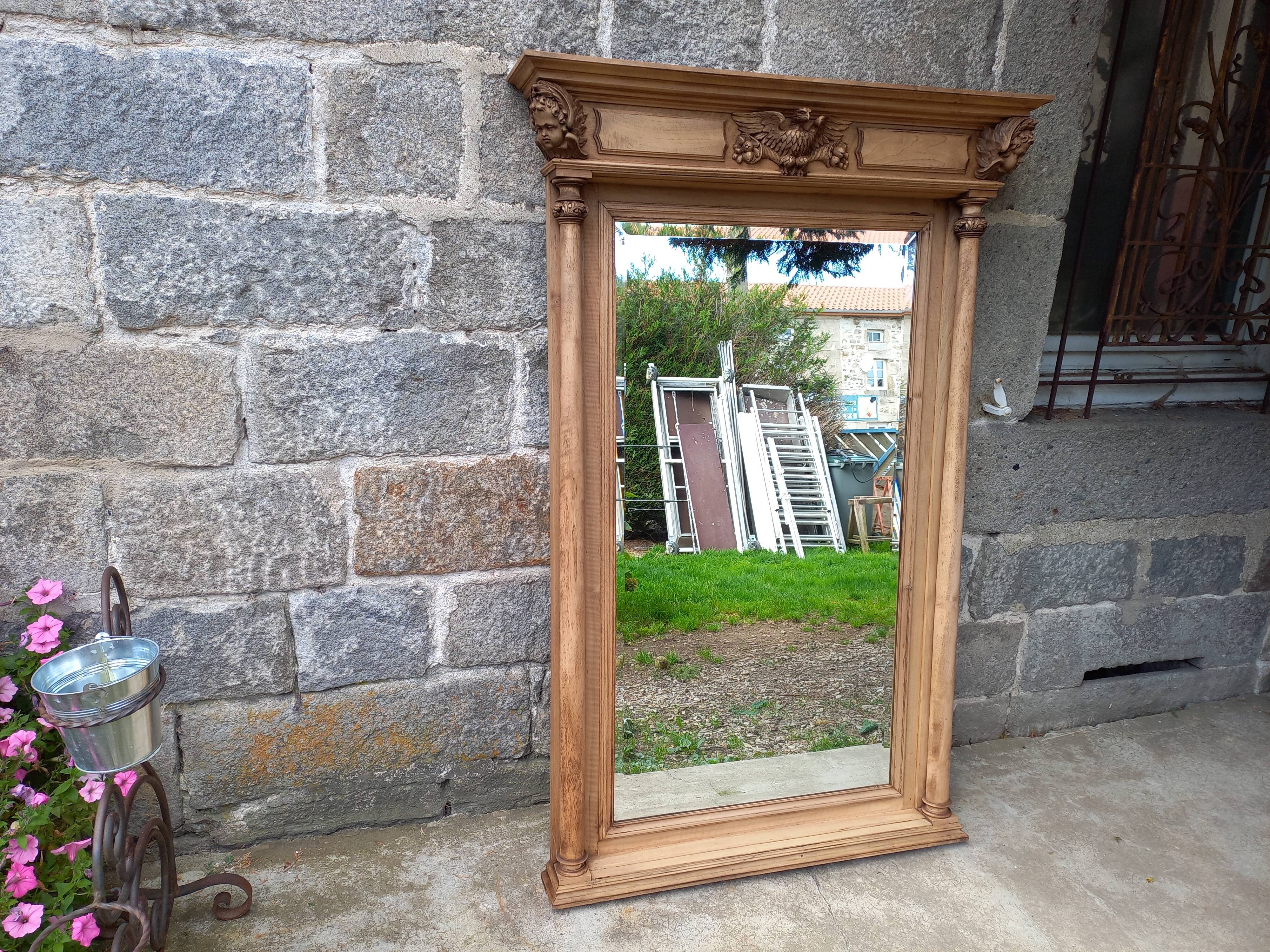 Carved wooden mirror, 168x112 cm