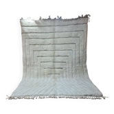 Tapis Beni Ouaren Moderne Blanc à Motifs Convergents 300x200 cm