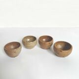 Set of 4 vintage stoneware shells
