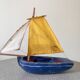 Basin sailing boat from the French brand Tirot, vintage toy.