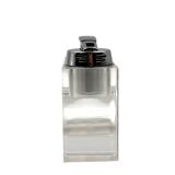 Briquet de table en lucite transparent de l'ère spatiale, Italie des années 1970