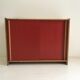 Vintage furniture with red sliding doors
