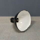 Black enamel Bauhaus factory lamp from Industria Rotterdam