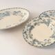 6 assiettes et 1 plat ovale en terre de fer