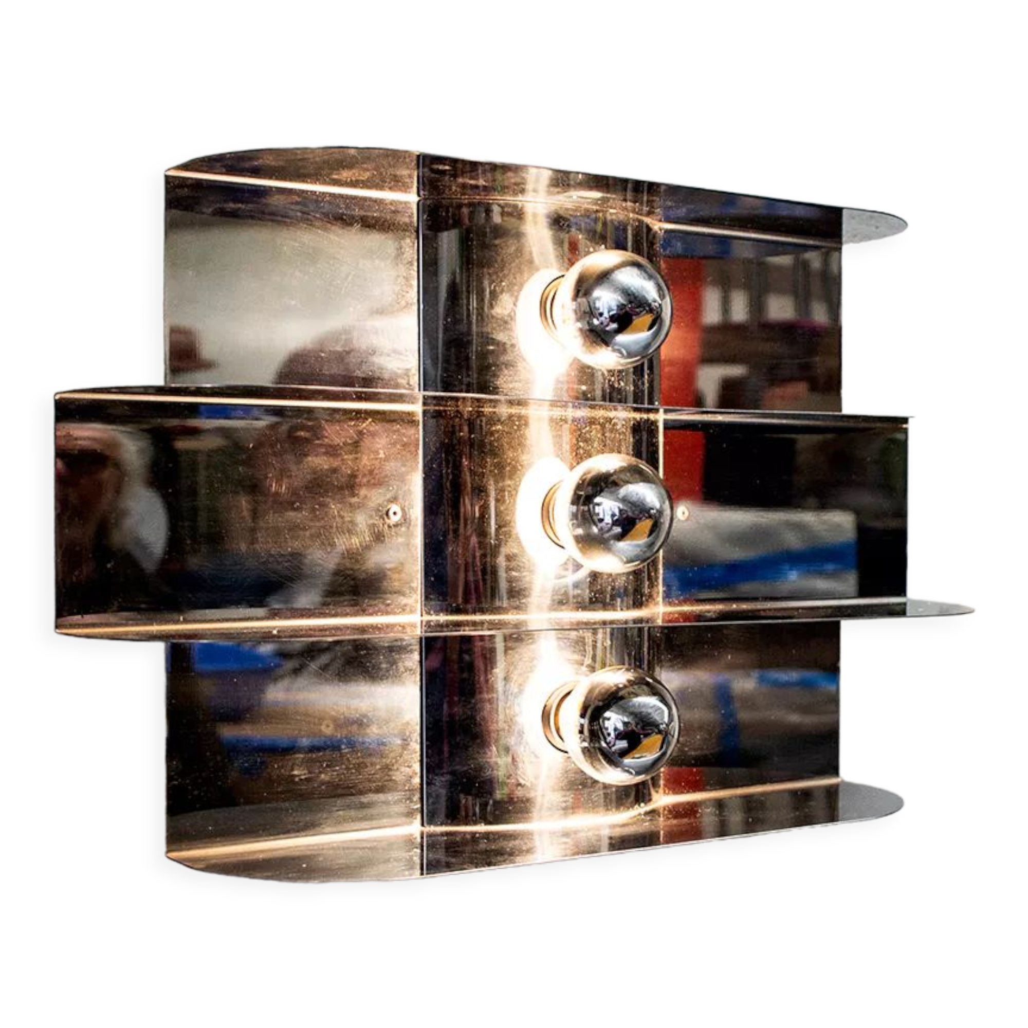 Applique three lights Luci Italia, 1970s