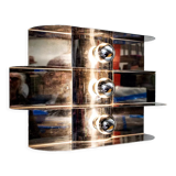 Applique three lights Luci Italia, 1970s