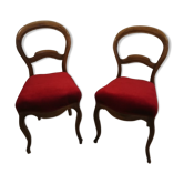 Lot de deux chaises Louis Philippe