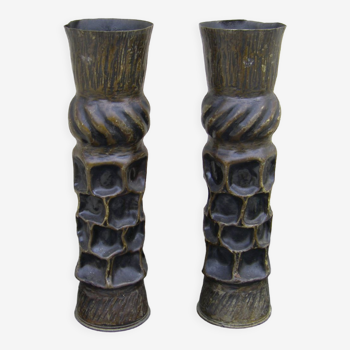 Trench vases ww1 "brutalist form"