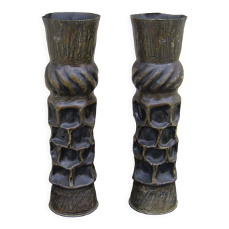 Trench vases ww1 "brutalist form"