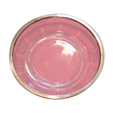 Faceted crystal cup around solid silver