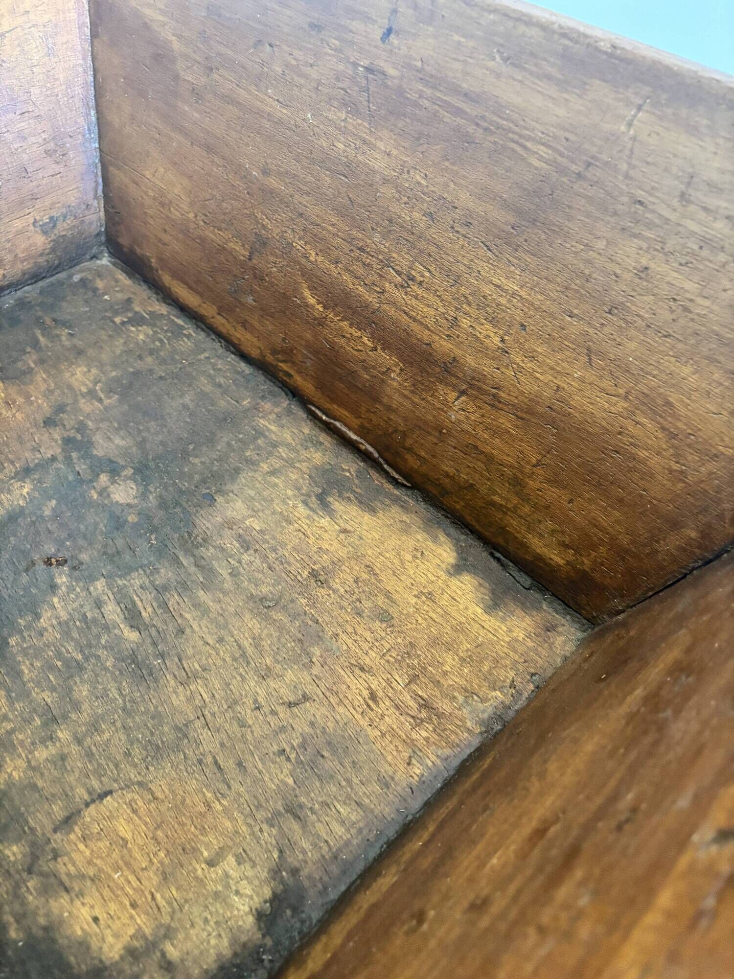 Large vintage wooden dough trough – 65 × 50 cm