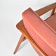 Fauteuil en velours rose designer M. Zielinski, années 1960, Pologne