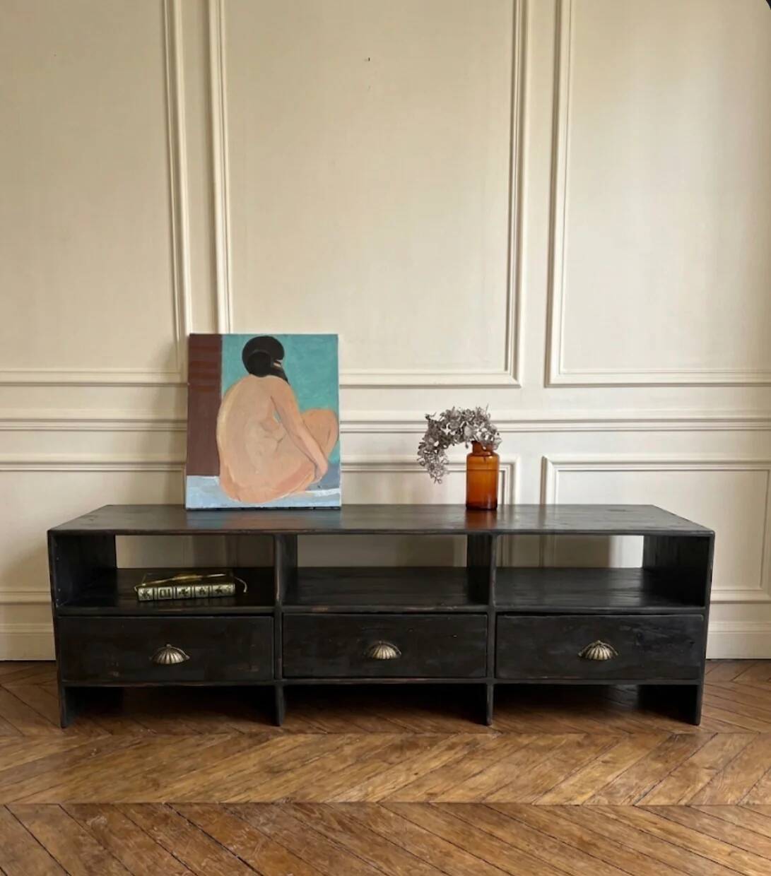 Meuble bas de métier vintage enfilade buffet meuble tv