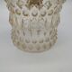 Vintage seventies pendant lamp in pressed molded glass